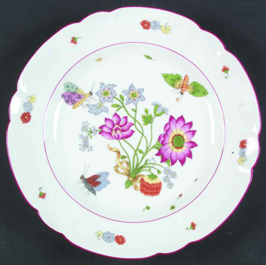 Meissen (Inner Red Line) 11" Deep Round Platter by Charles Field Haviland-1