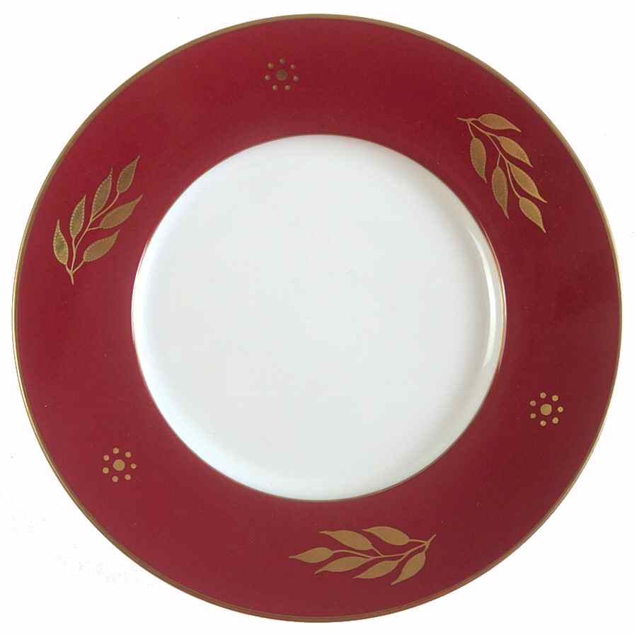 Imperial Impressions Maroon Salad/Dessert Plate by Jean Louis Coquet-1