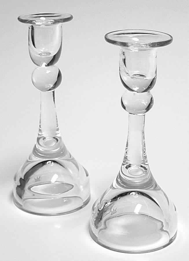 KOS98 7" Single Light Candlestick by Kosta-Boda-1