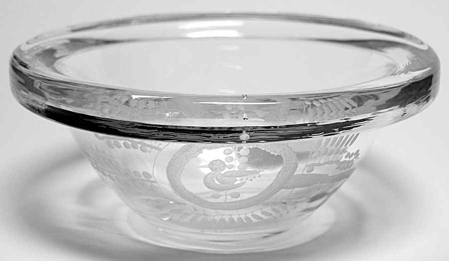 Engraved Bowls 7" Round Bowl by Kosta-Boda-1