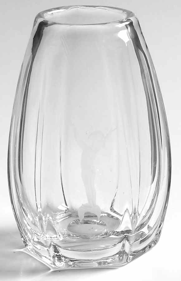 Engraved Vases 6" Bud Vase by Kosta-Boda-1