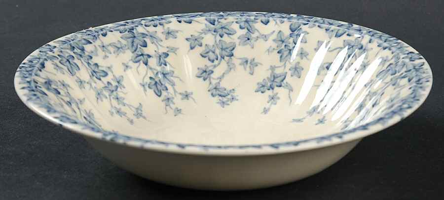Early English Ivy Blue Coupe Cereal Bowl by Crown Ducal-1