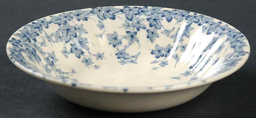 Early English Ivy Blue Fruit/Dessert (Sauce) Bowl by Crown Ducal-1