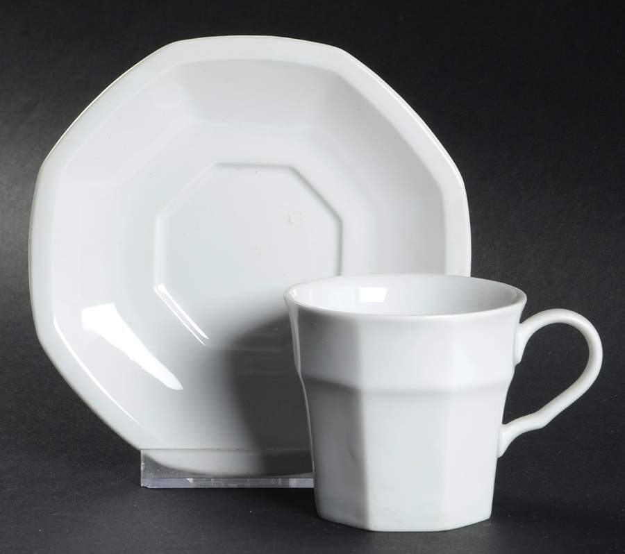 Maison Blanche Flat Demitasse Cup & Saucer Set by Christopher Stuart-1