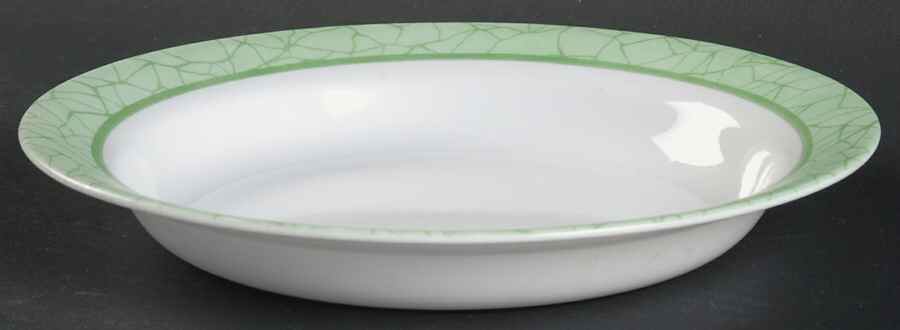 Green Crackle (Corelle) Rim Soup Bowl by Corning Corelle-1