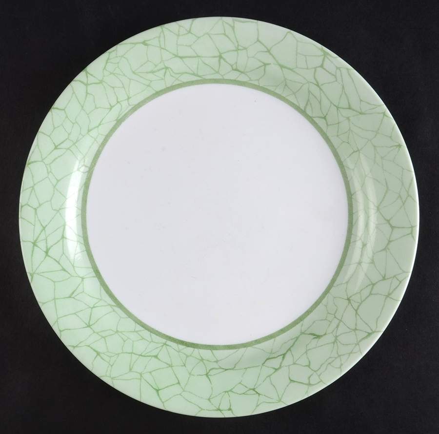 Green Crackle (Corelle) Luncheon Plate by Corning Corelle-1