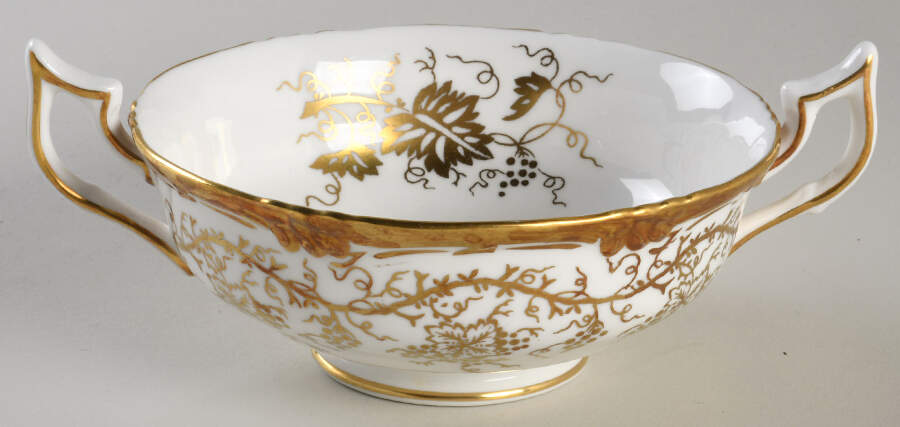 King's Plate Footed Cream Soup Bowl by Coalport-1
