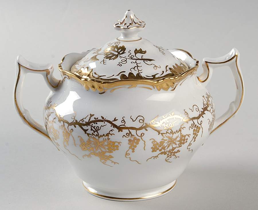 King's Plate Sugar Bowl & Lid by Coalport-1