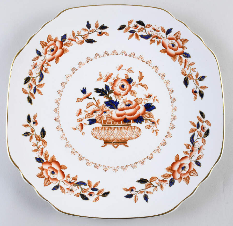 Royal Windsor Square Cake Plate by Crown Staffordshire-1
