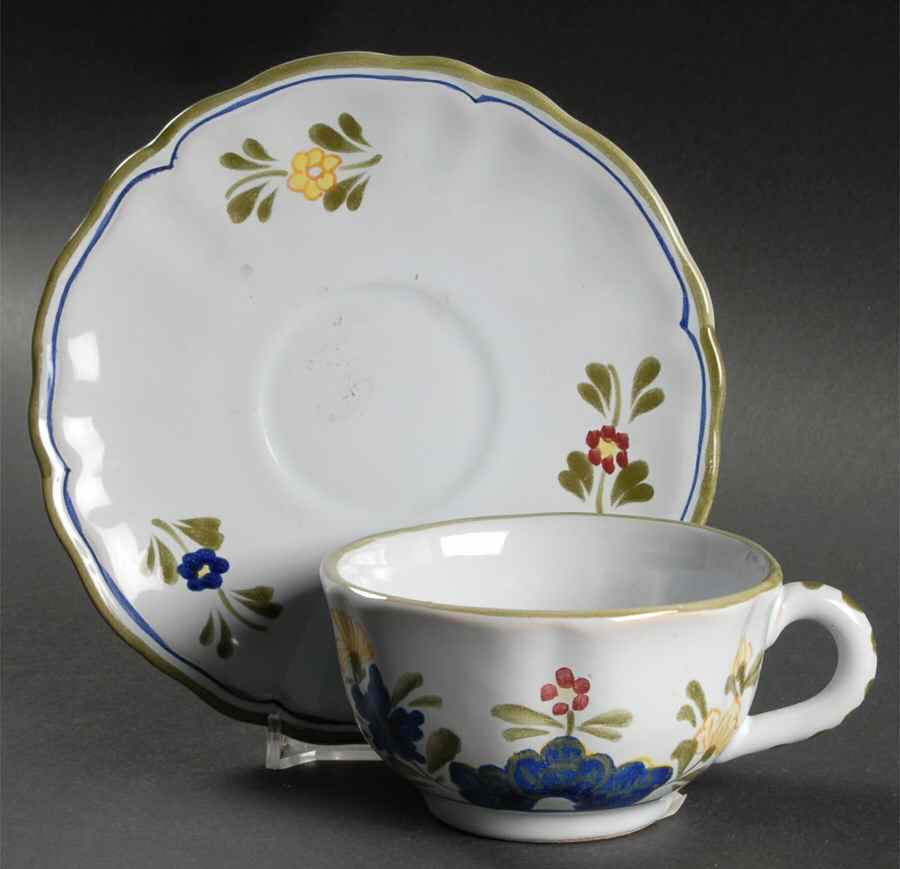 CAG4 Flat Cup & Saucer Set by Cantagalli-1