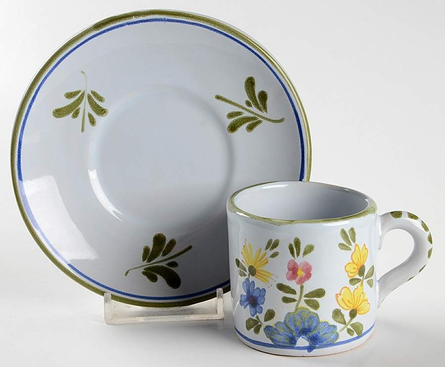 CAG4 Flat Demitasse Cup & Saucer Set by Cantagalli-1