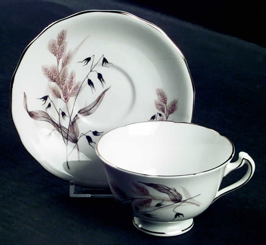 Harvest Footed Cup & Saucer Set by Colclough-1