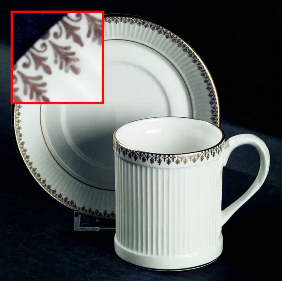 Dominique Flat Demitasse Cup & Saucer Set by Crown Staffordshire-1