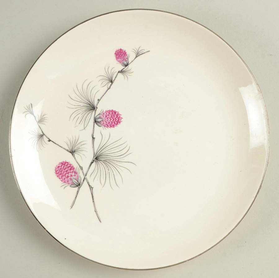 Wild Clover (Coupe, Platinum) Salad Plate by Canonsburg-1