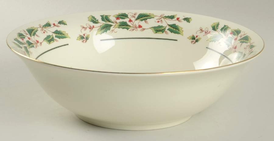 Holly Traditions 9" Round Vegetable Bowl by China (Made in China)-1