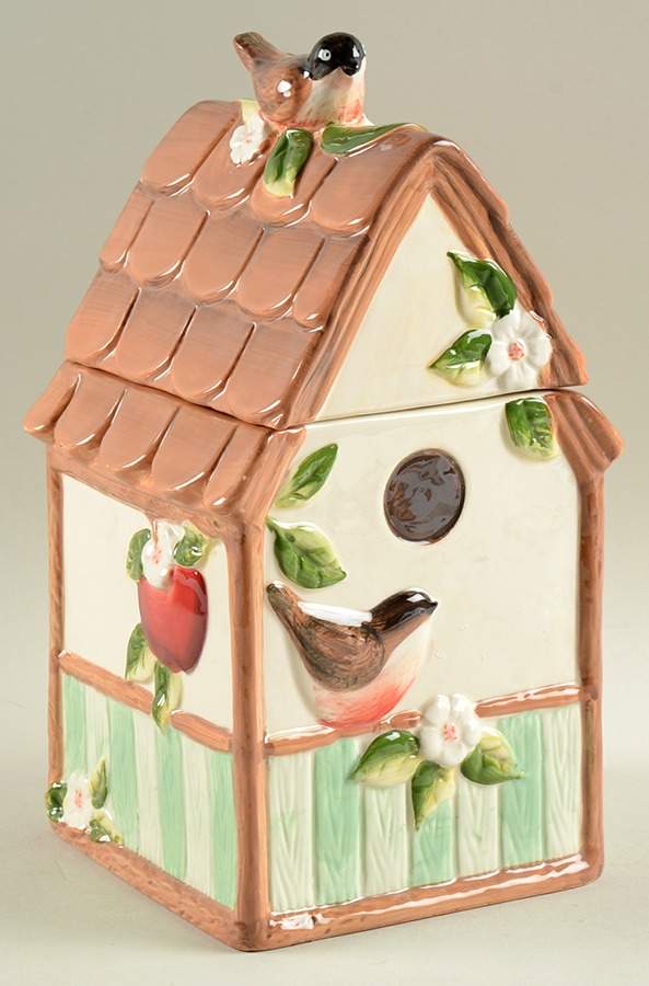 Apple Figural Cookie Jar & Lid by Cracker Barrel-1