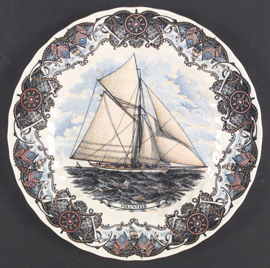 Currier and Ives Nautical Dinner Plate by Churchill-1