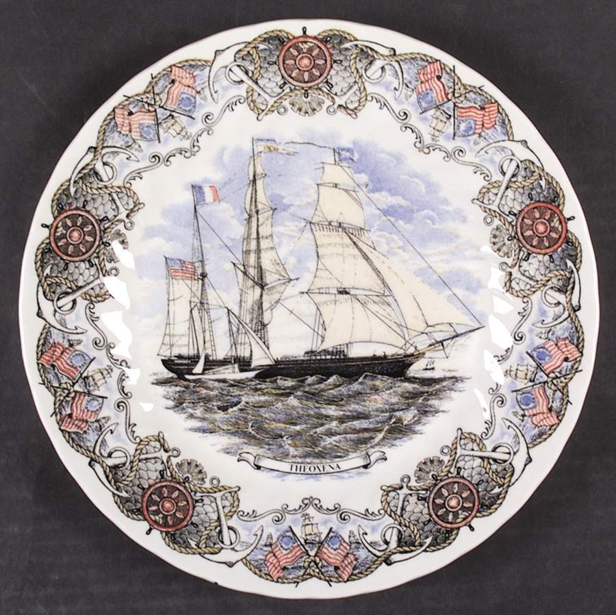 Currier and Ives Nautical Dinner Plate by Churchill-1