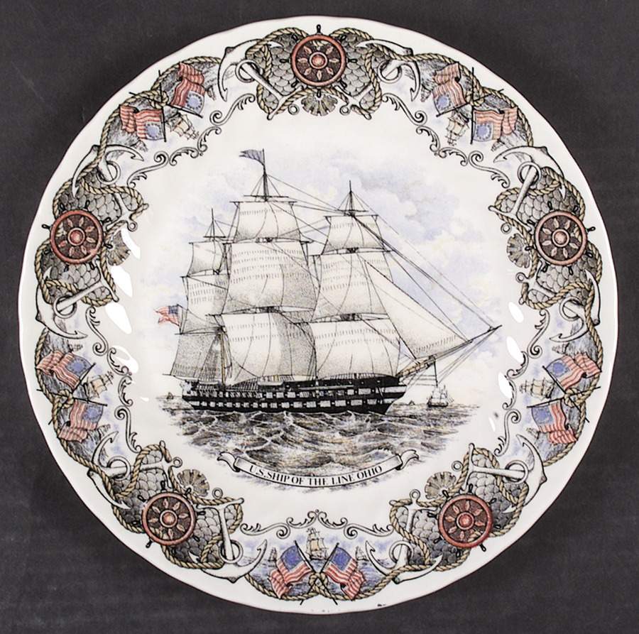 Currier and Ives Nautical Dinner Plate by Churchill-1