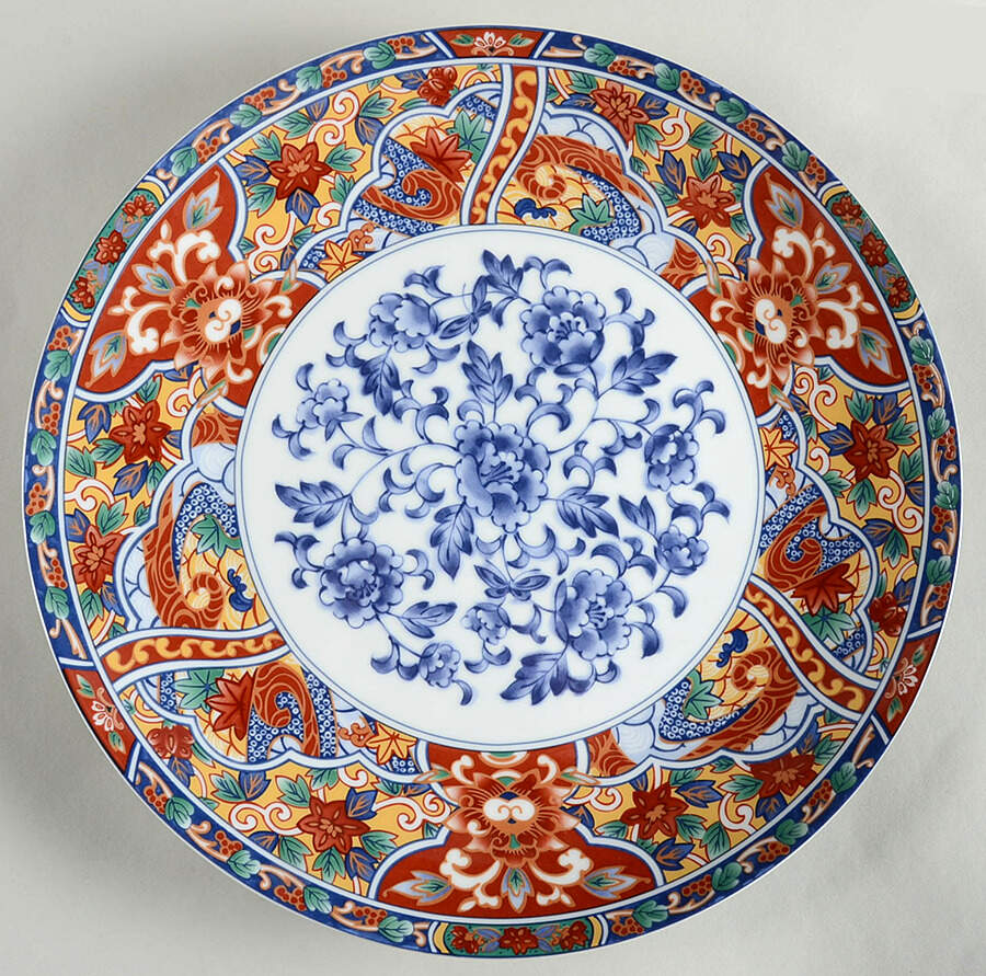 Imari Edo 12" Chop Plate (Round Platter) by China (Made in China)-1