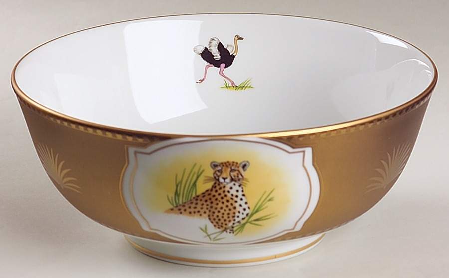 Golden Cheetah 9" Round Vegetable Bowl by Lynn Chase-1