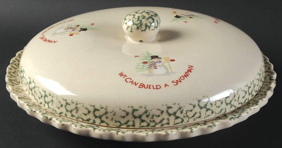We Can Build a Snowman Pie Plate Safe with Ceramic Lid by China (Made in China)-1