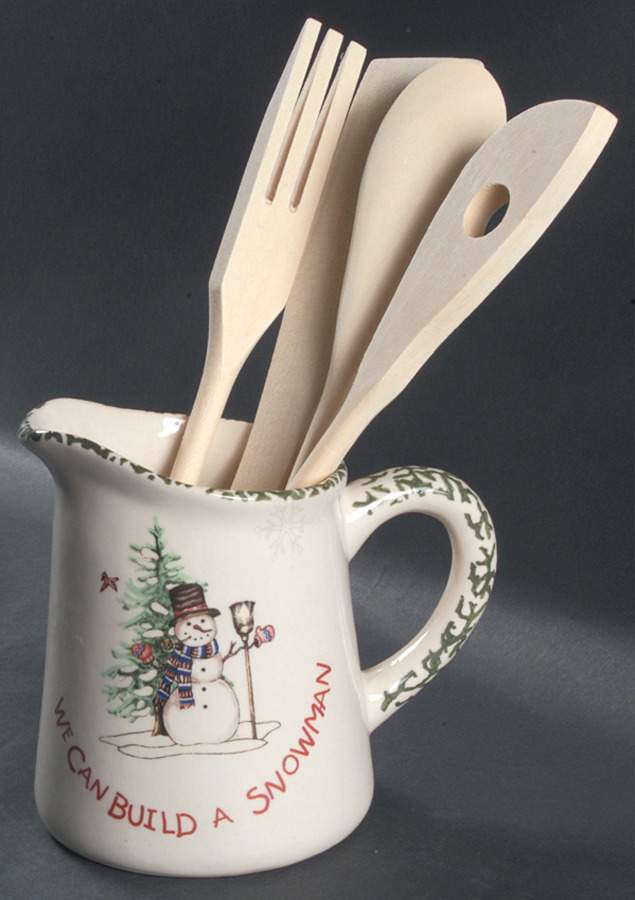 We Can Build a Snowman Utensil Set (Holder & Utensils) by China (Made in China)-1