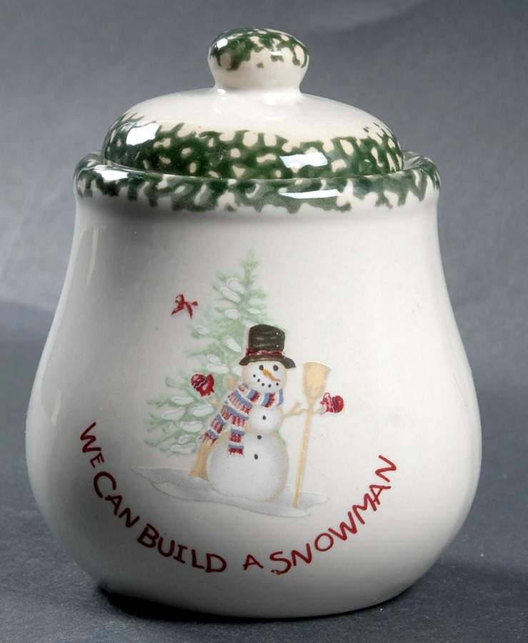 We Can Build a Snowman Sugar Bowl & Lid by China (Made in China)-1