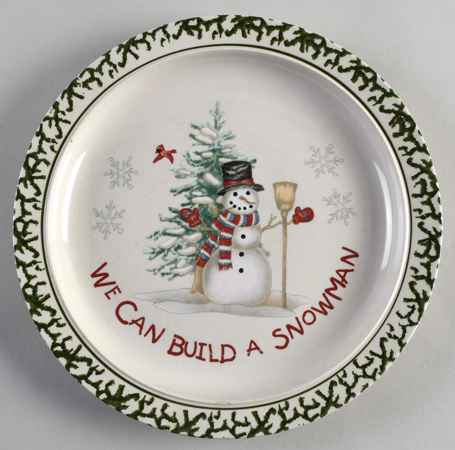 We Can Build a Snowman Small Dinner Plate by China (Made in China)-1