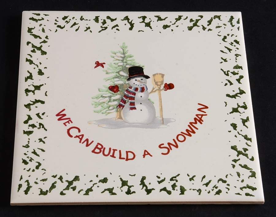 We Can Build a Snowman Tea Tile by China (Made in China)-1