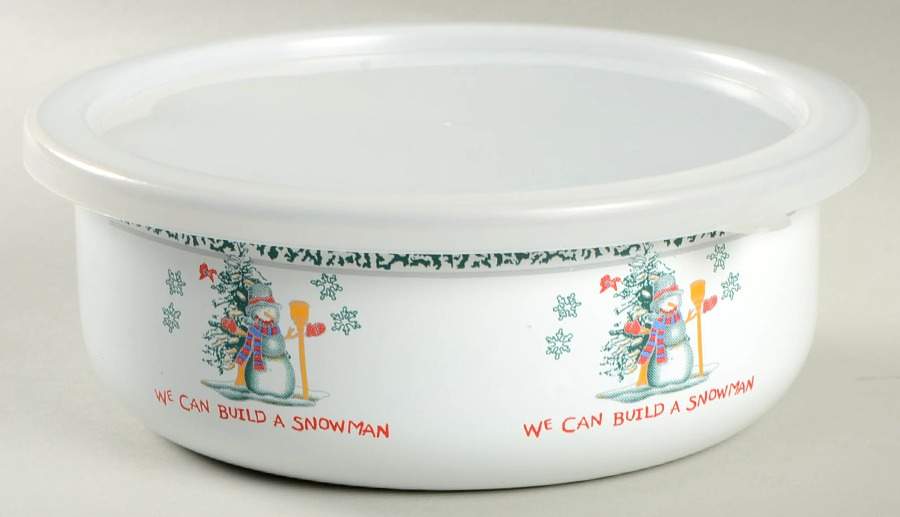We Can Build a Snowman 7" Metal Bowl by China (Made in China)-1