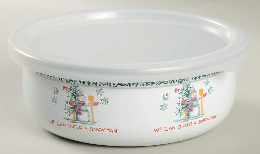 We Can Build a Snowman 6" Metal Bowl by China (Made in China)-1