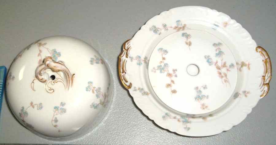 Schleiger 1300-2 Round Covered Butter with Strainer by Charles Field Haviland-1