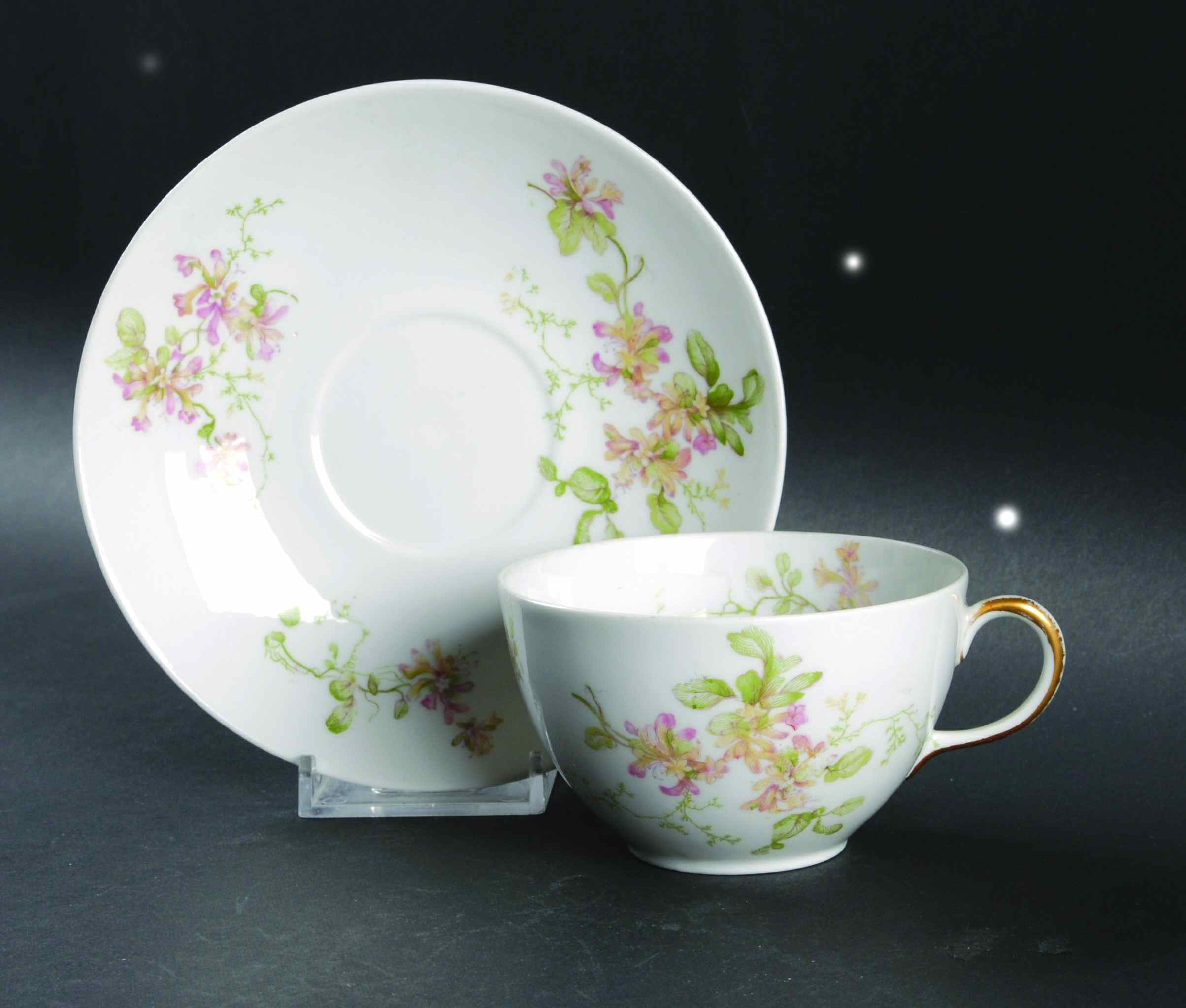 CHF675 Flat Cup & Saucer Set by Charles Field Haviland-1