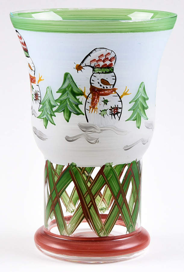 Snowman Glassware Candleholder by Cook's Bazaar-1