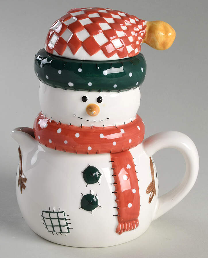 Snowman Stacking Creamer & Sugar with Lid by Cook's Bazaar-1