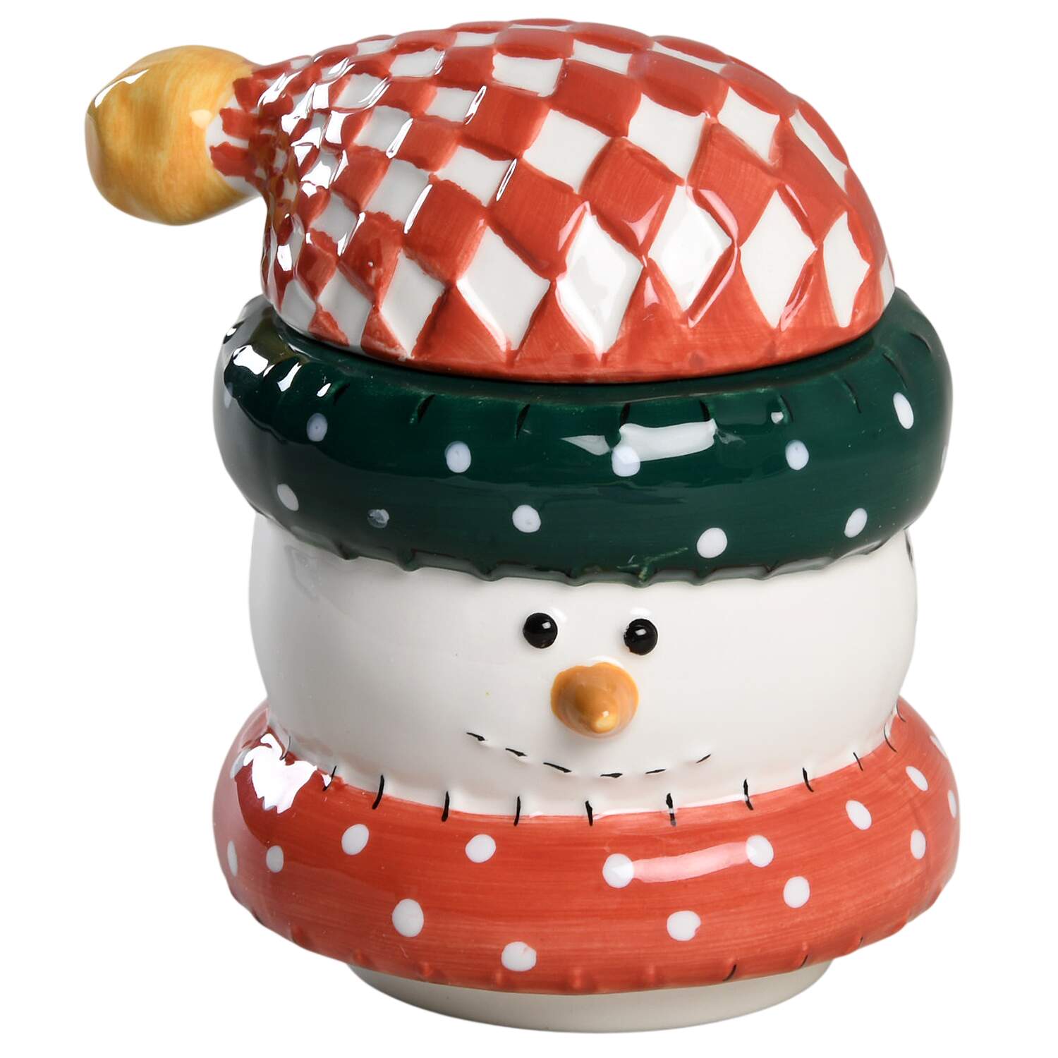 Snowman Stackable Sugar Bowl & Lid by Cook's Bazaar-1