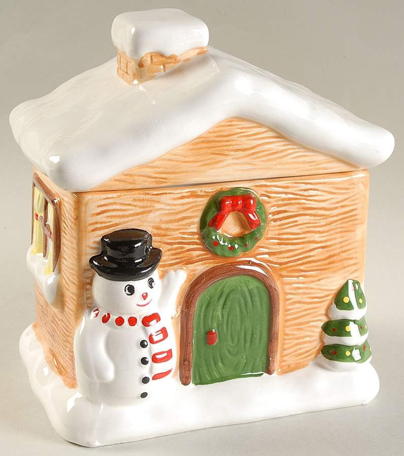 Snowman Small Cookie Jar & Lid by Cook's Bazaar-1