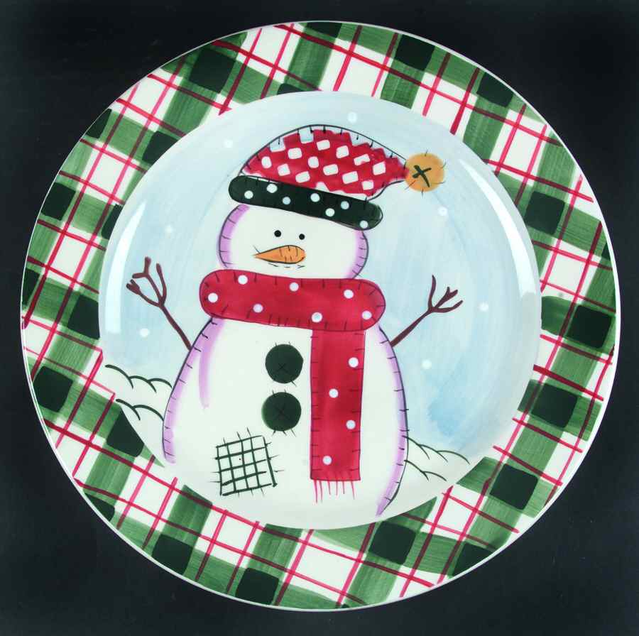 Snowman Dinner Plate by Cook's Bazaar-1