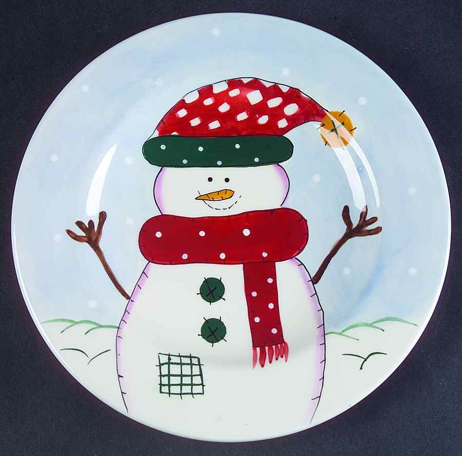 Snowman Accent Salad Plate by Cook's Bazaar-1