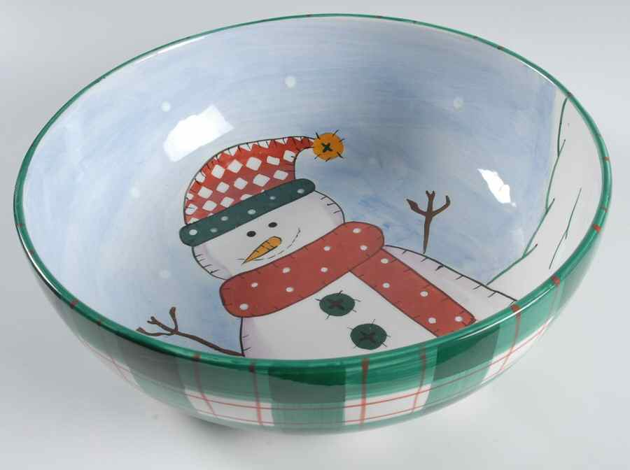 Snowman 10" Round Serving Bowl by Cook's Bazaar-1