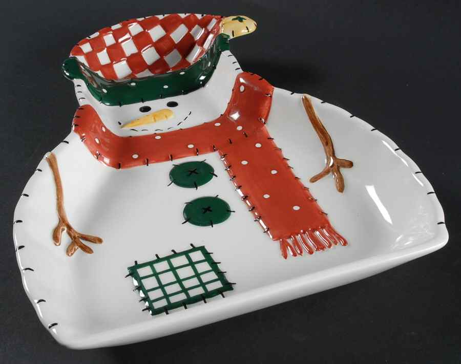 Snowman 1 Piece Chip & Dip by Cook's Bazaar-1