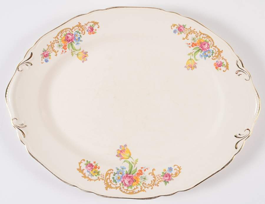 CRP94 15" Oval Serving Platter by Crown Potteries-1