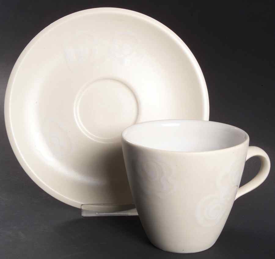 Faded Rose Flat Cup & Saucer Set by Crate & Barrel-1