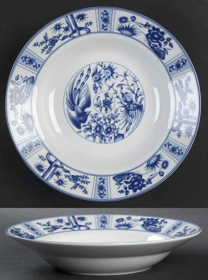 Blue Heron Rim Soup Bowl by China (Made in China)-1
