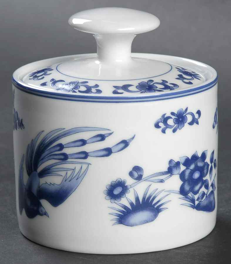 Blue Heron Sugar Bowl & Lid by China (Made in China)-1