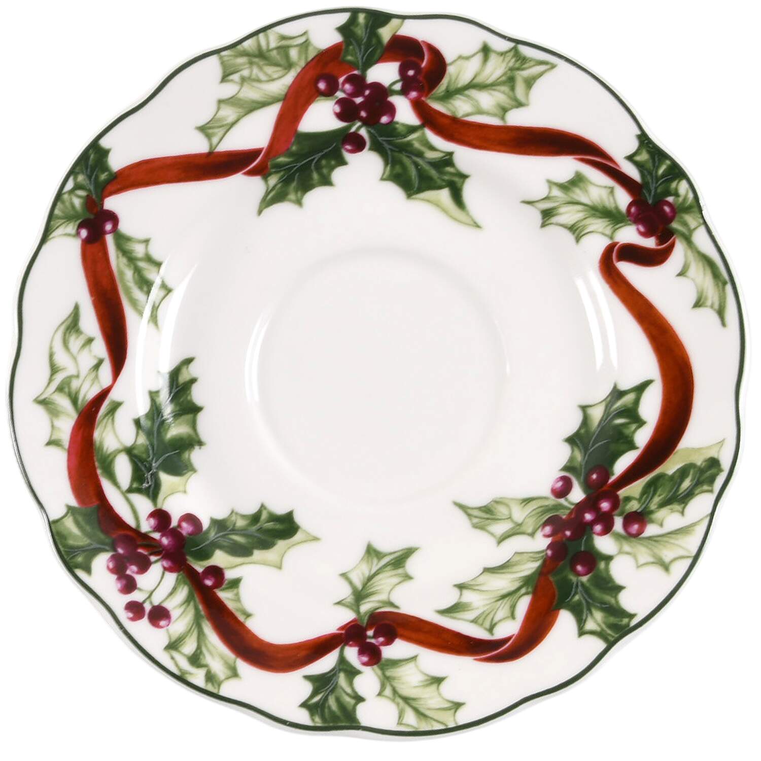 Winter Garland Saucer by Charter Club-1