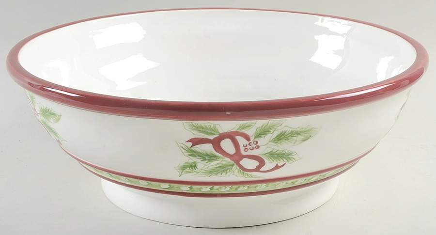 Winter Garland 14" Large Salad Serving Bowl by Charter Club-1
