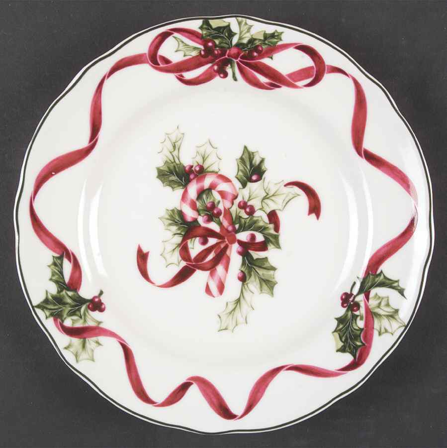 Winter Garland Accent Luncheon Plate by Charter Club-1
