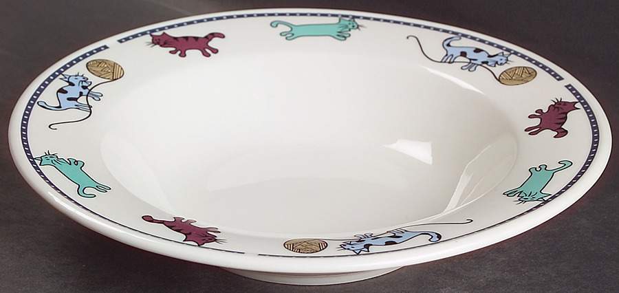Raining Cats & Dogs Rim Soup Bowl by Citation-1